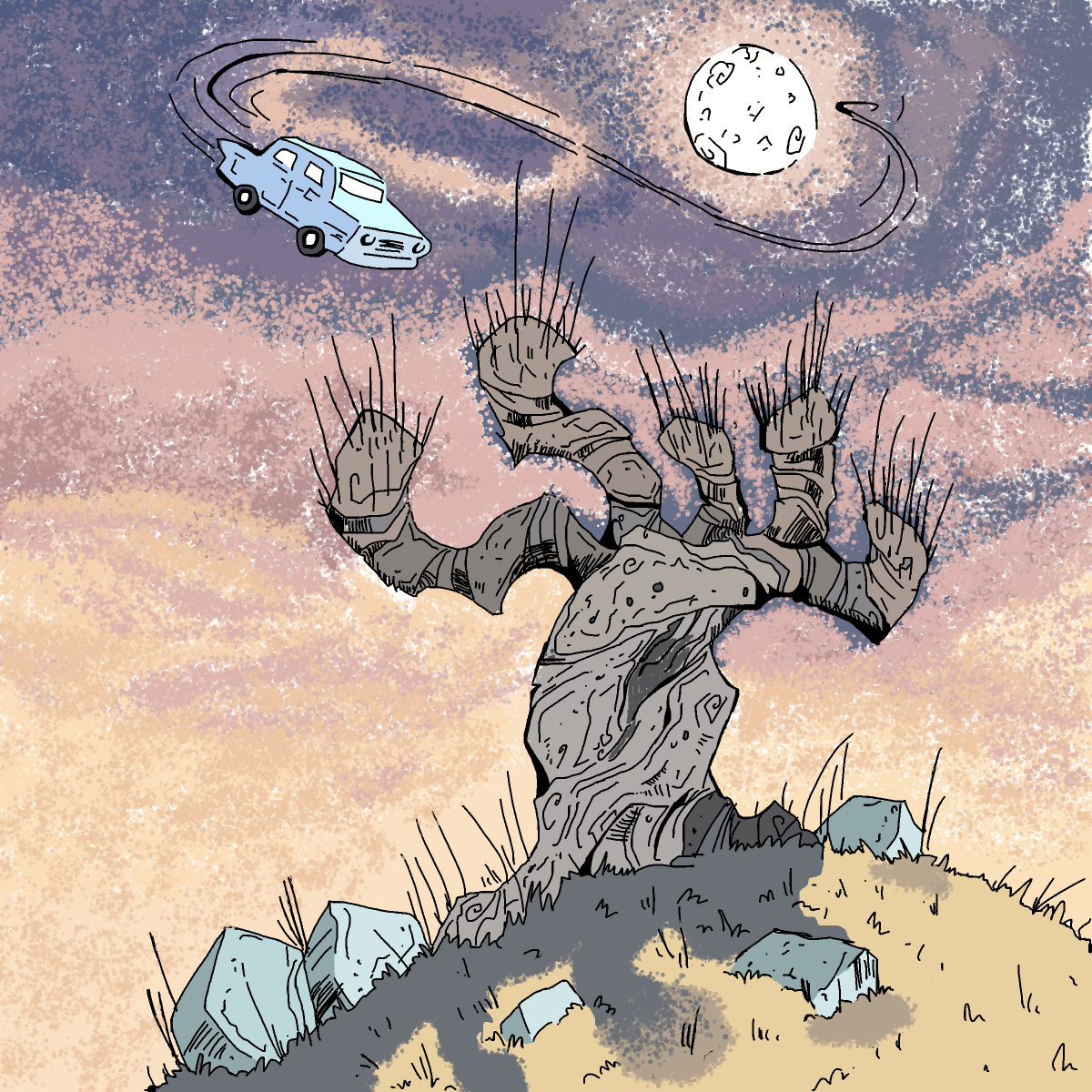 Spooky Tree drawing by wethebambam