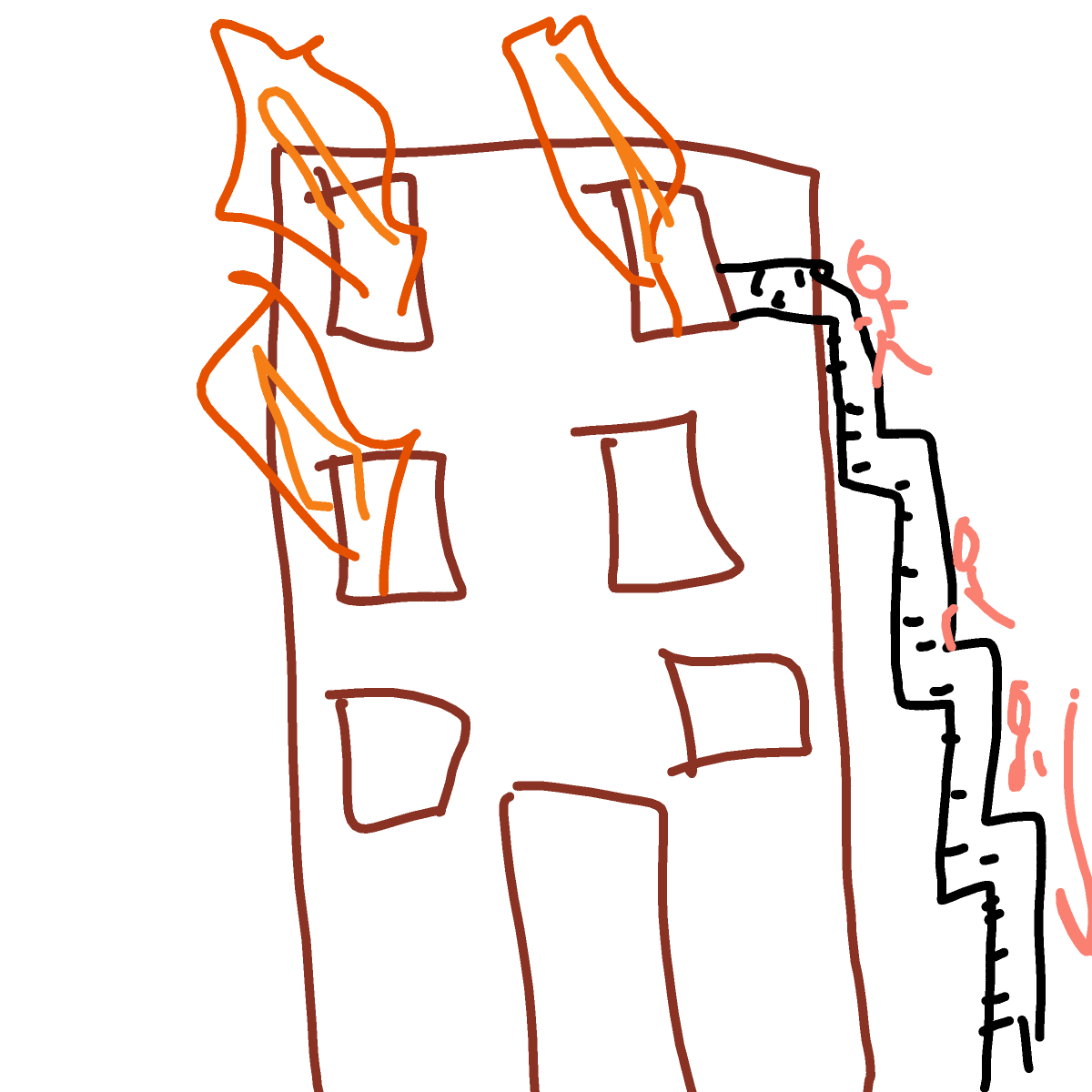 Fire Escape drawing by magic-vivid-guru