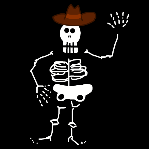 Skeleton drawing by nicodarunia