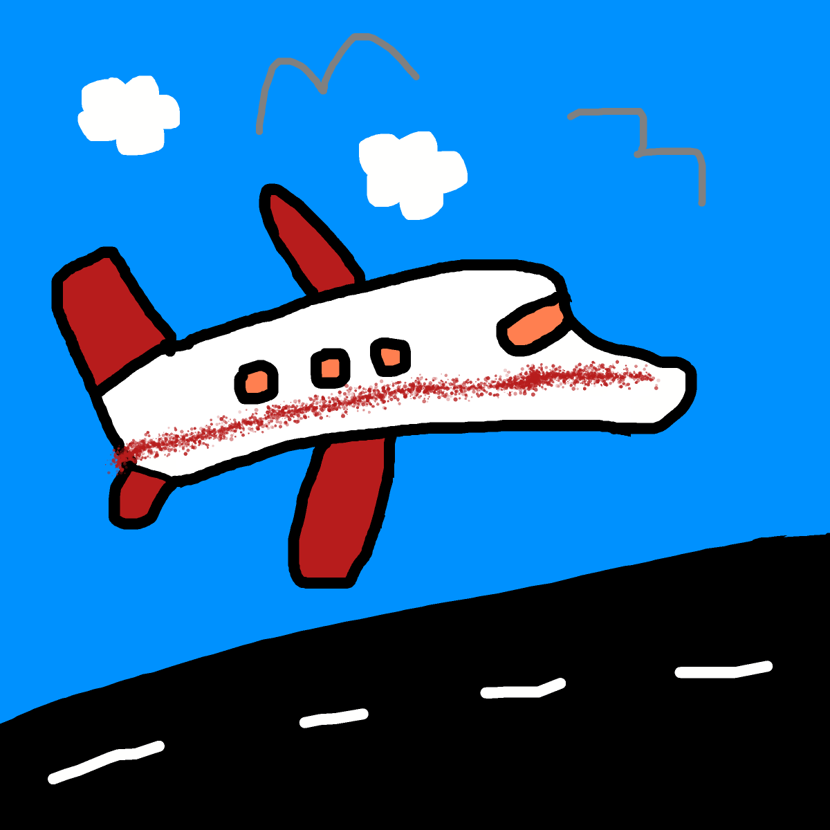 Airplane drawing by carla