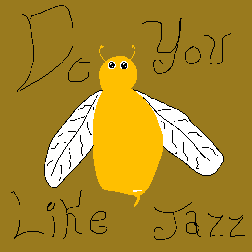 Bee drawing by pancakes palette