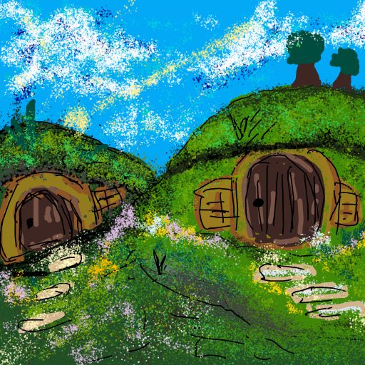 The Shire drawing by tris - art _ wow
