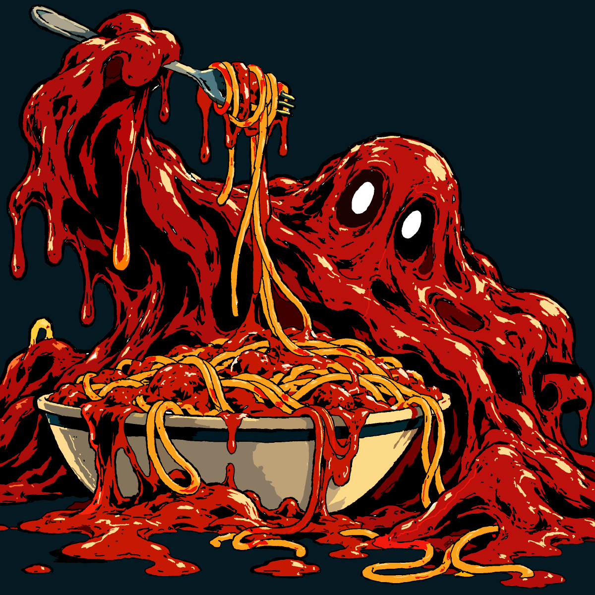 Pasta drawing by Guardianoflives