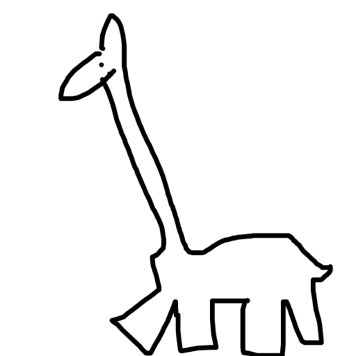Giraffe drawing by edge-prime-rogue