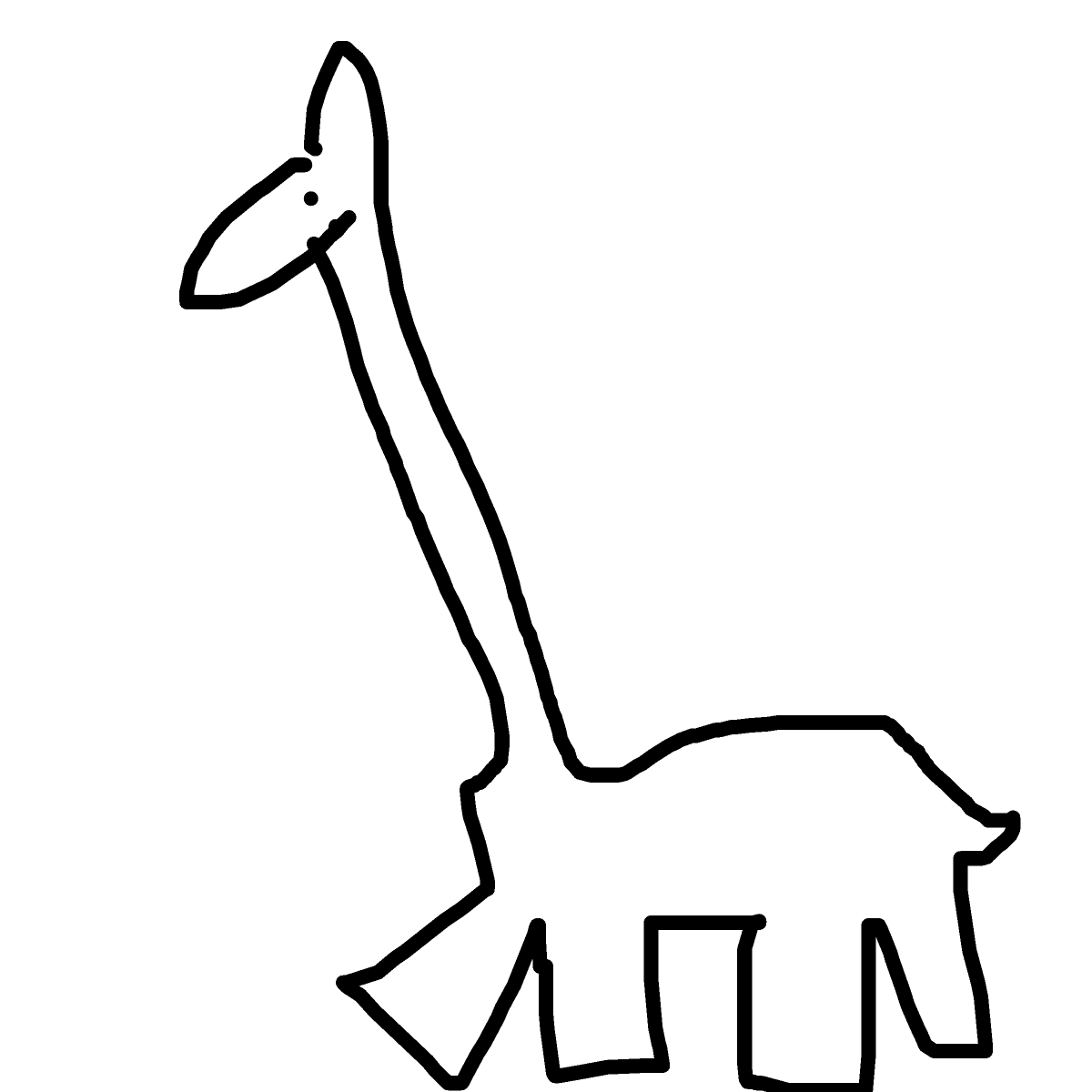 Giraffe drawing by edge-prime-rogue