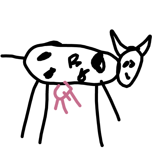 Cow drawing by Juls