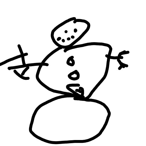 Snowman drawing by solo-solar-blade