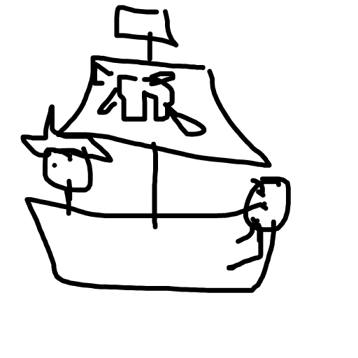 Pirate Ship drawing by pikapikachuu
