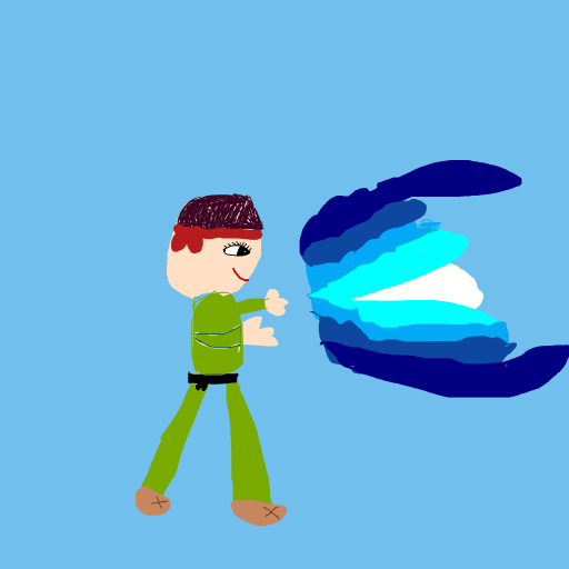 Hadouken drawing by icy-cream-eye