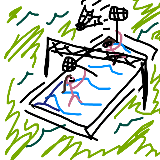 Badminton Pool drawing by mimiyoupii
