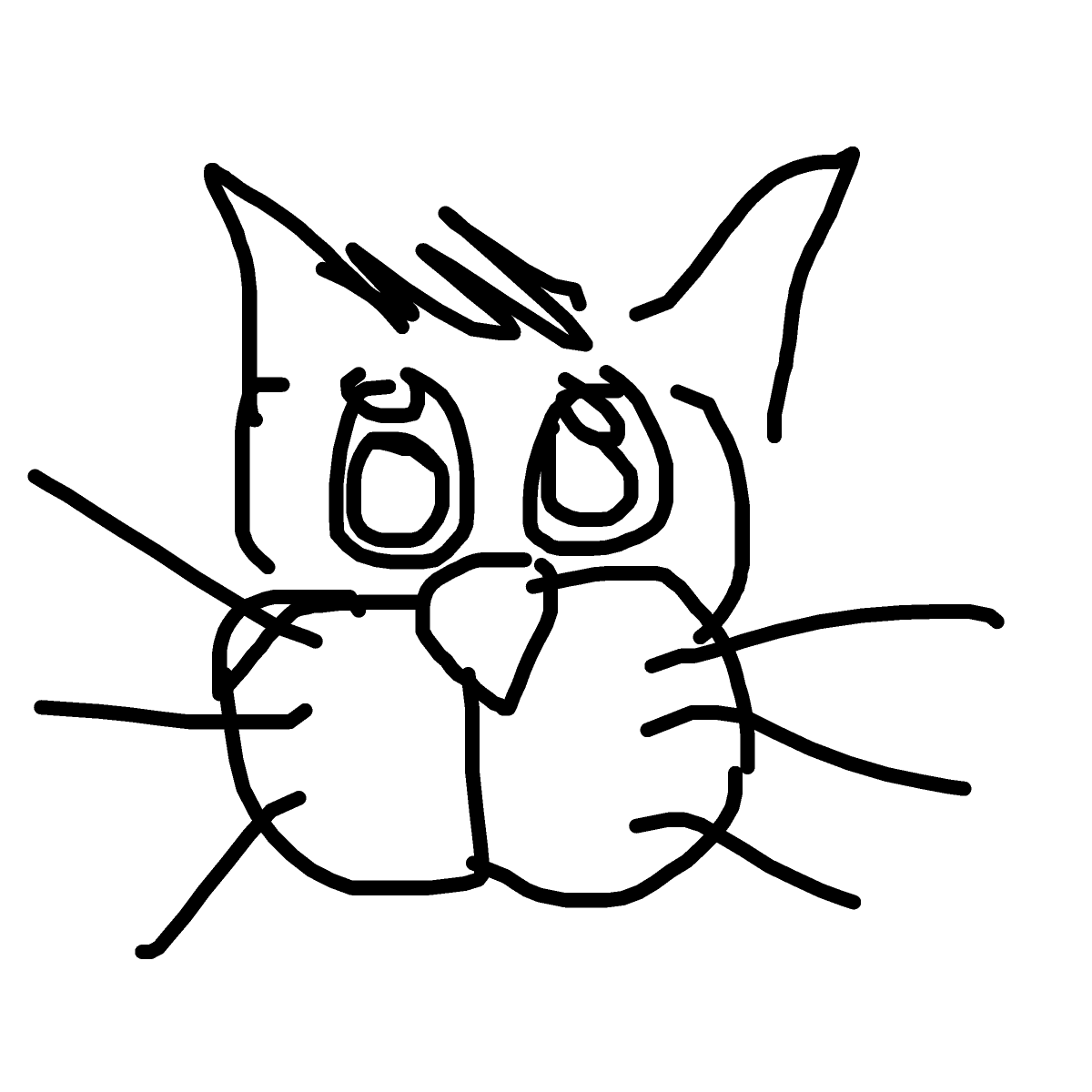 Cat drawing by pikapikachuu