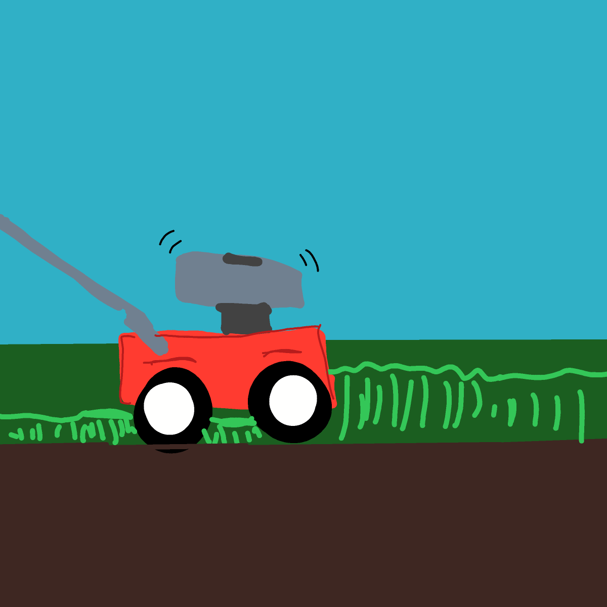 Lawn Mower drawing by Guardianoflives