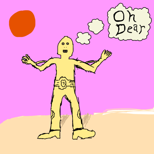 C-3PO drawing by pancakes palette