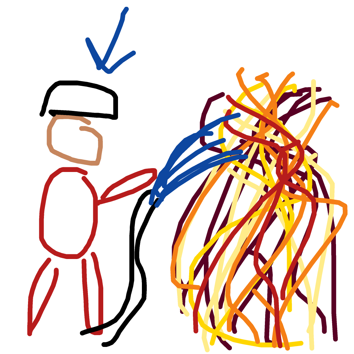 Firefighter drawing by tirza