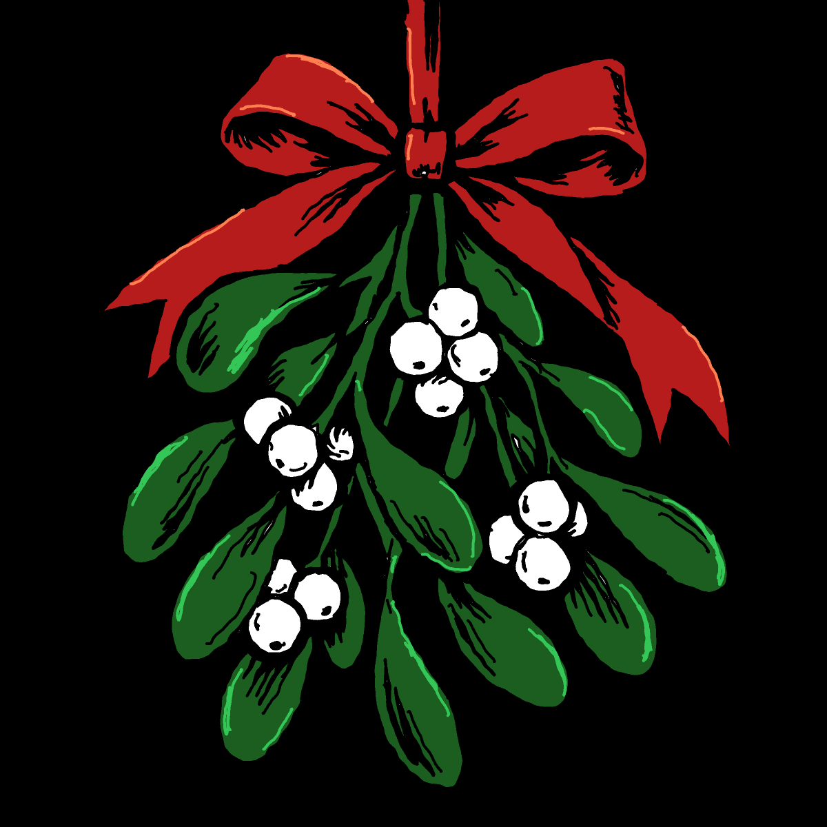 Mistletoe drawing by Guardianoflives