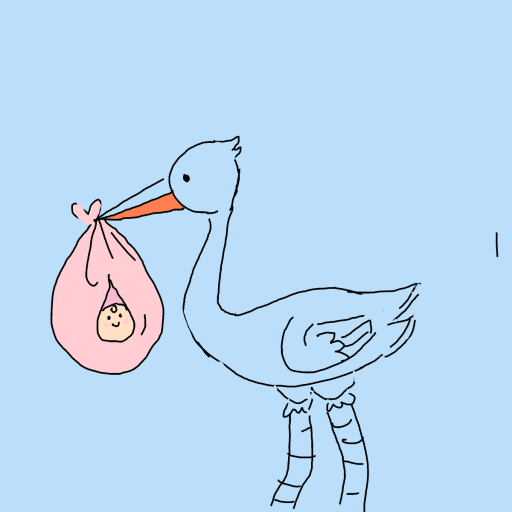 Stork drawing by gummy squirm