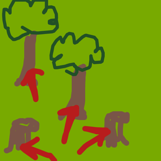 Tree Trunks drawing by steel-coal-wave