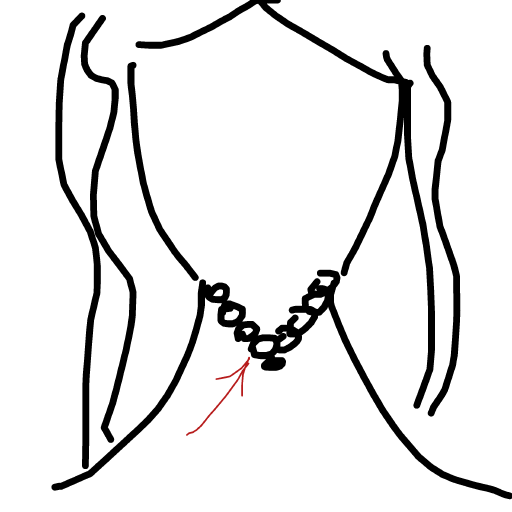 Necklace drawing by vale