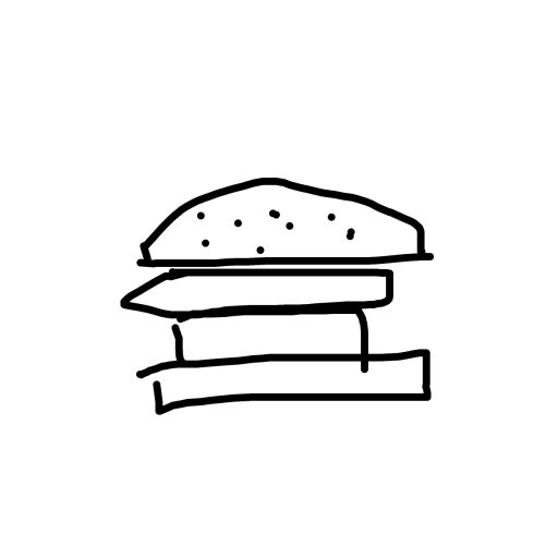 Burger drawing by bia