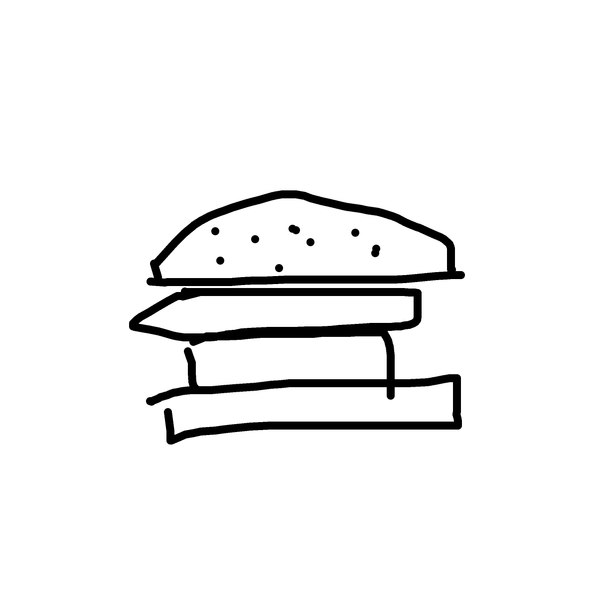 Burger drawing by bia