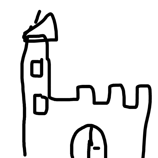 Castle drawing by aqua-hyper-doodler