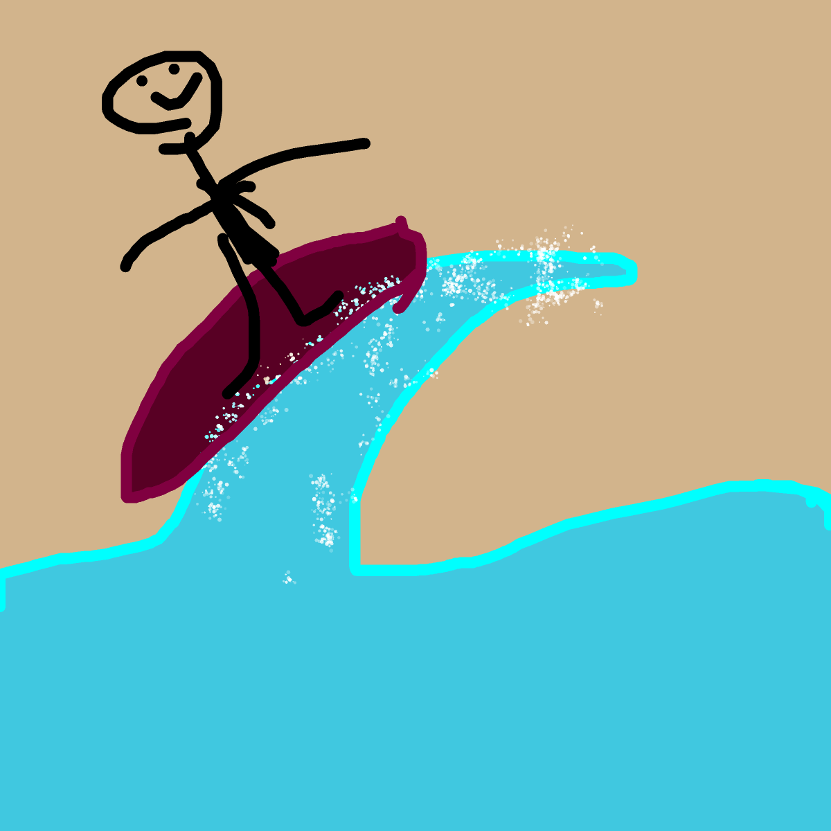 Wave drawing by el fardoni