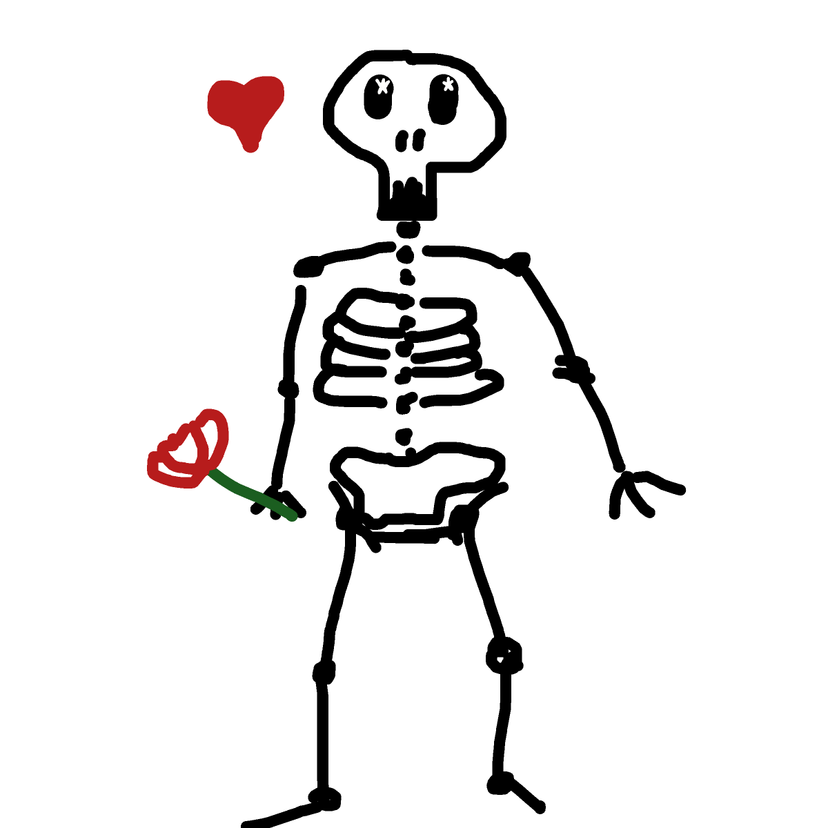 Skeleton drawing by marcool