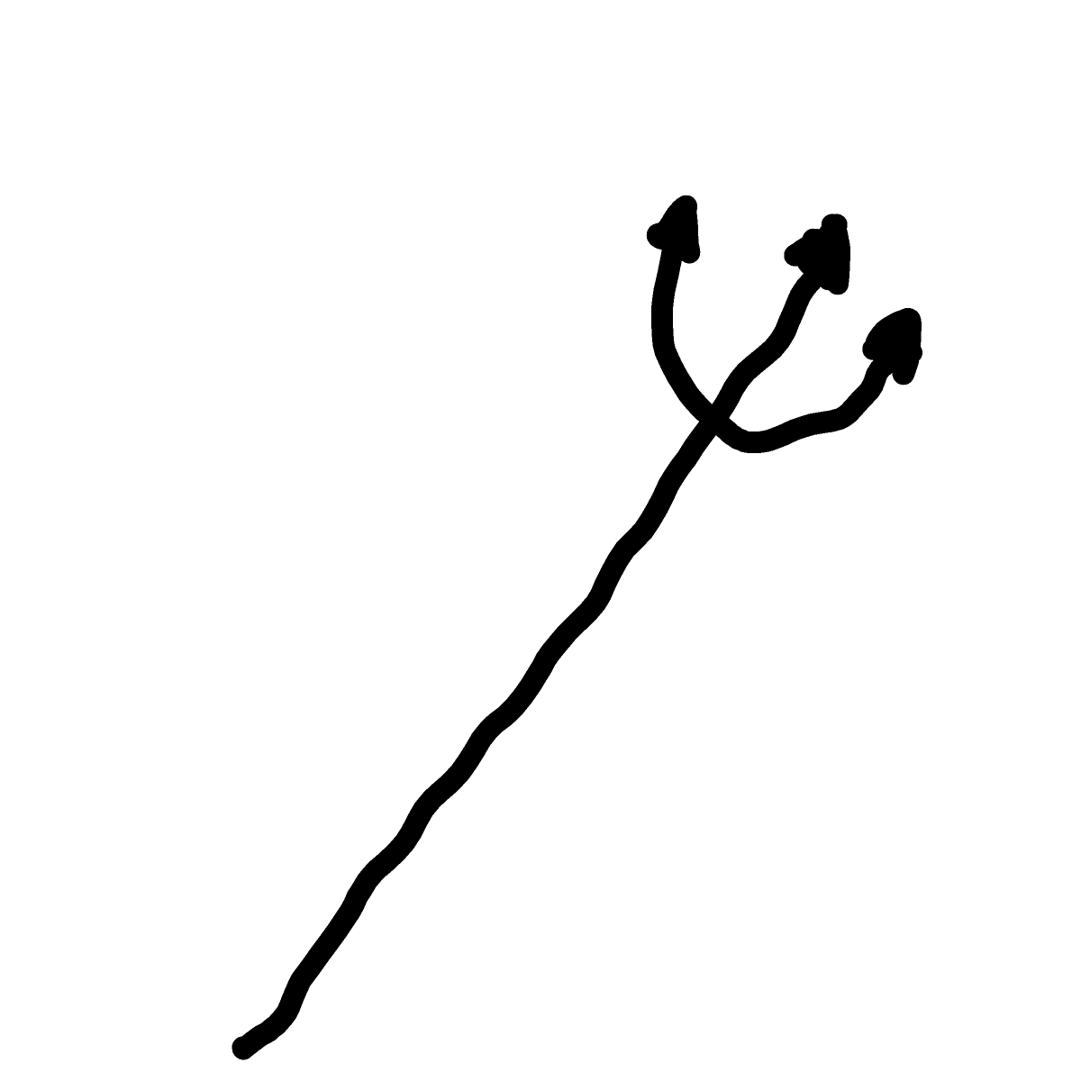 Trident drawing by Guardianoflives