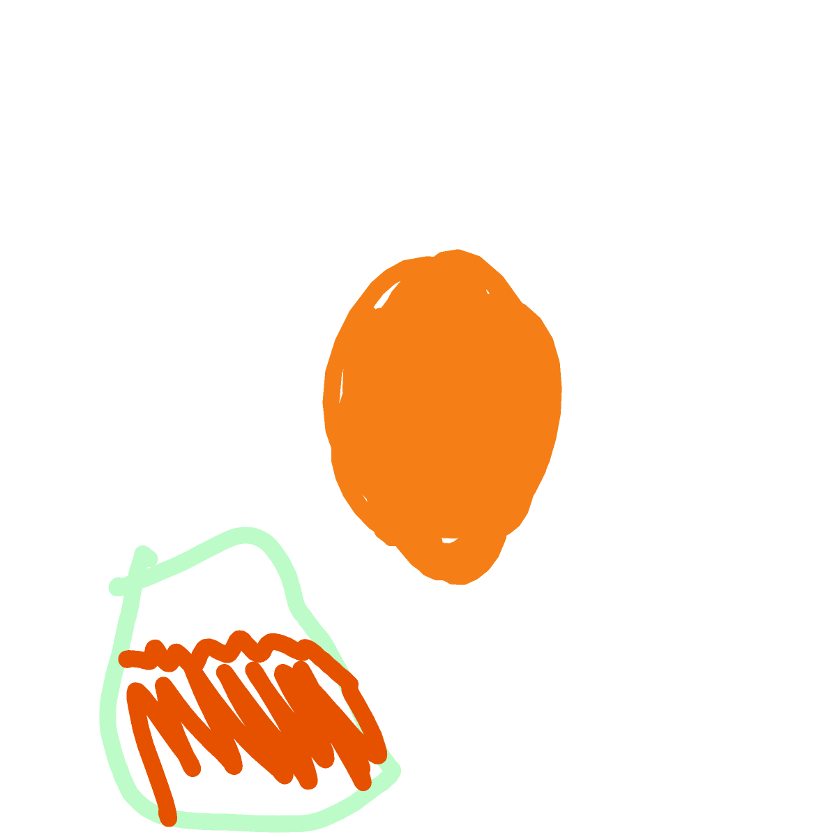 Orange drawing by Burnzy