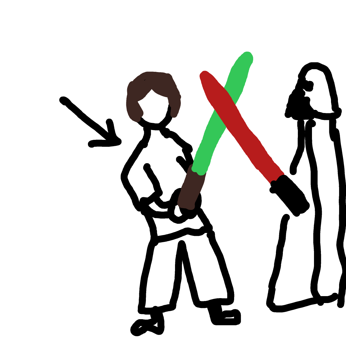 Jedi drawing by Lee the Bee
