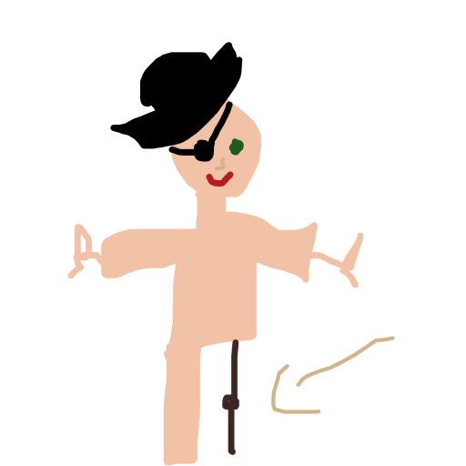 Peg Leg drawing by countnicula