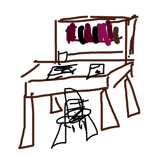 Desk drawing by fire-quick-wheel