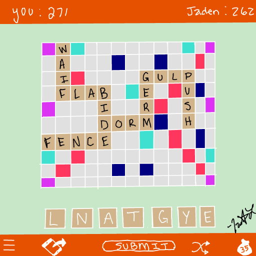 Scrabble drawing by tris - art _ wow
