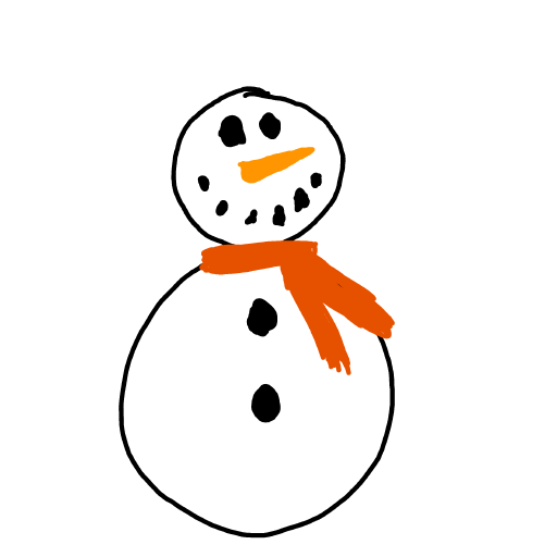Snowman drawing by Megs
