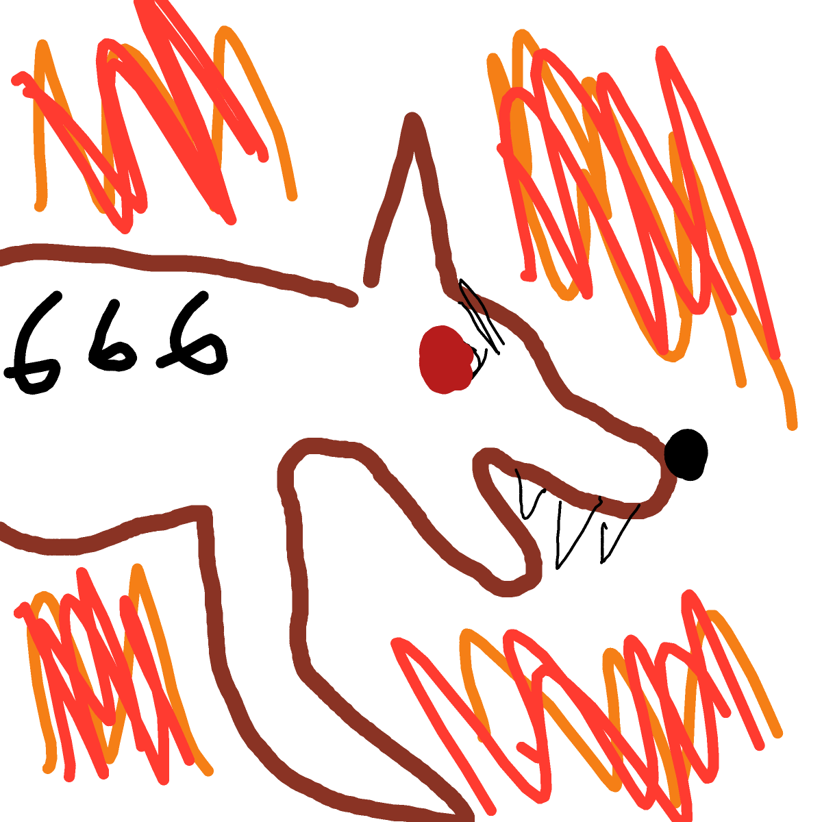Hellhound drawing by mint-neat-eye