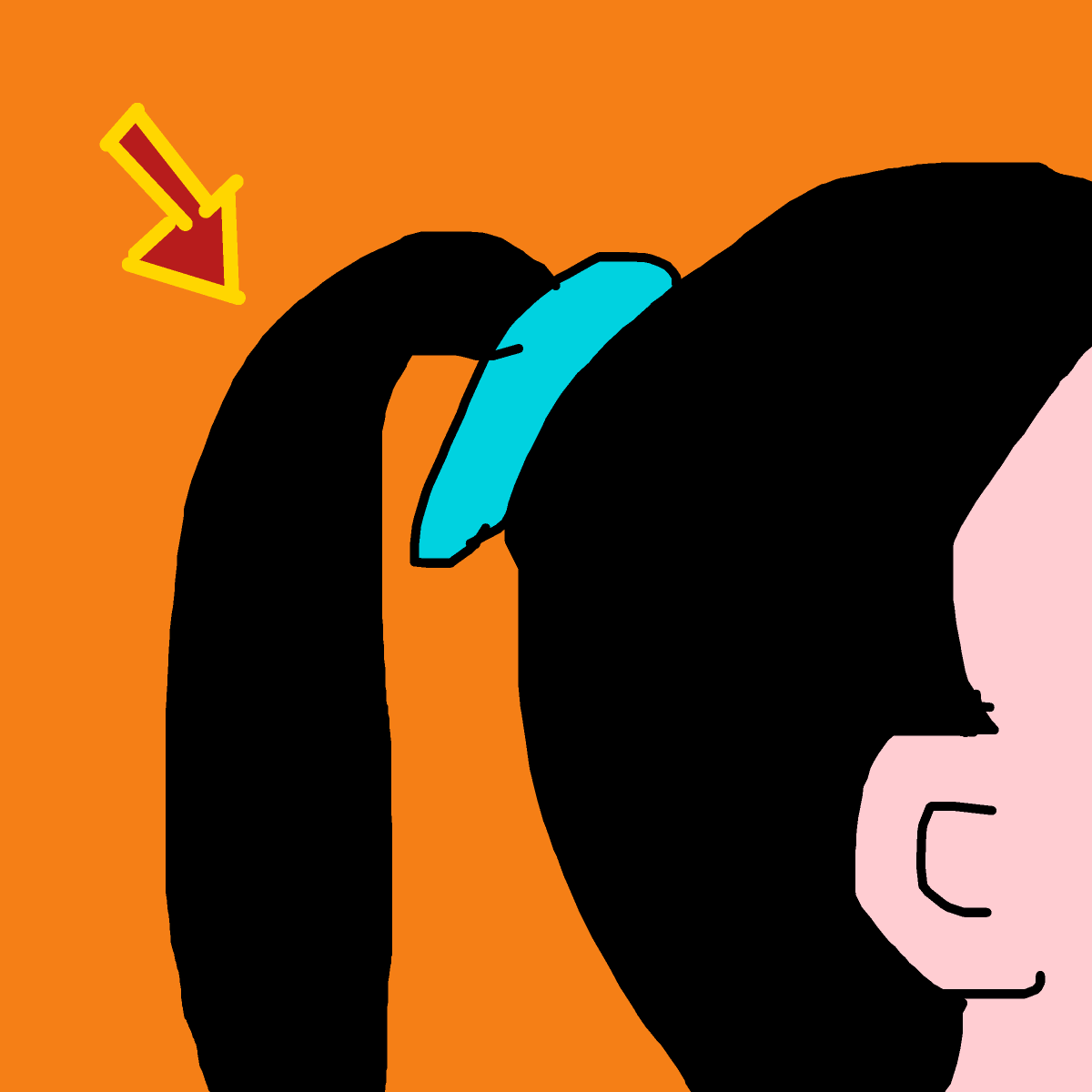 Ponytail drawing by johnny boy