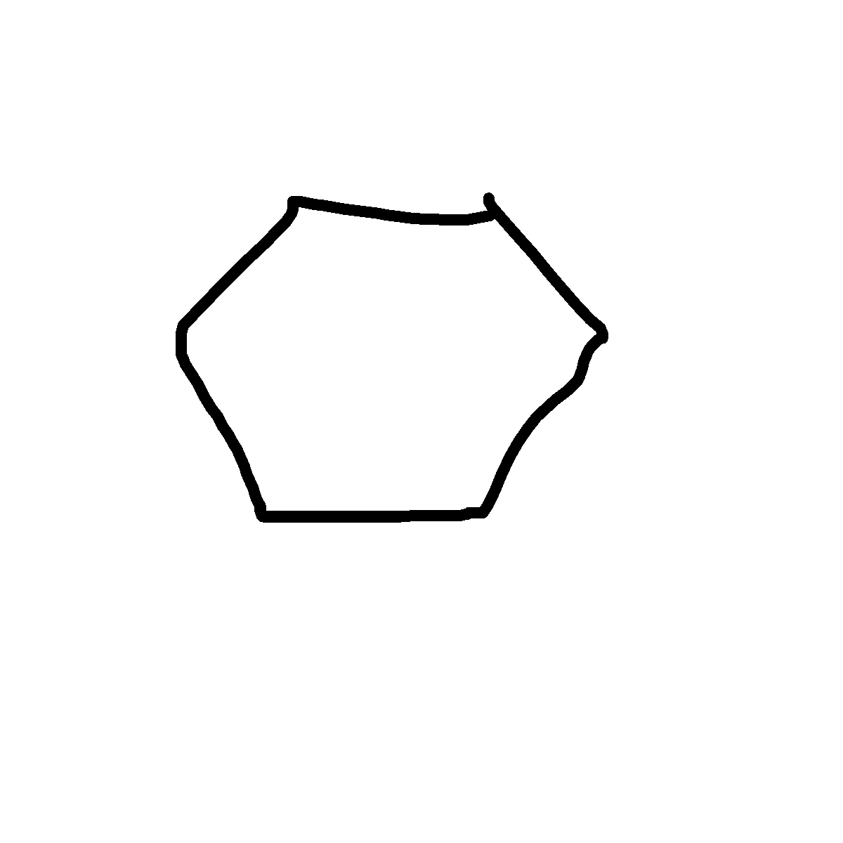 Hexagon drawing by hentaitrashh