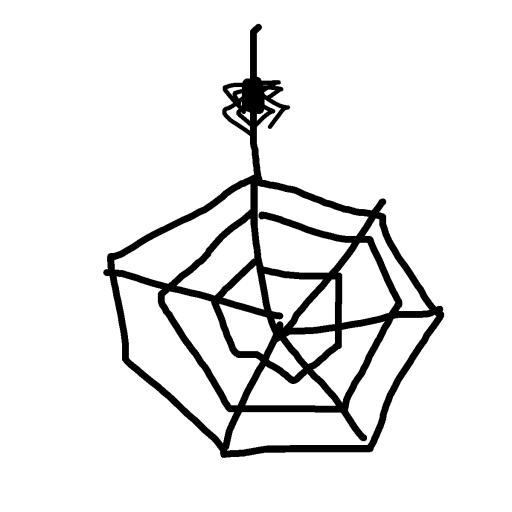 Spider Web drawing by roymans