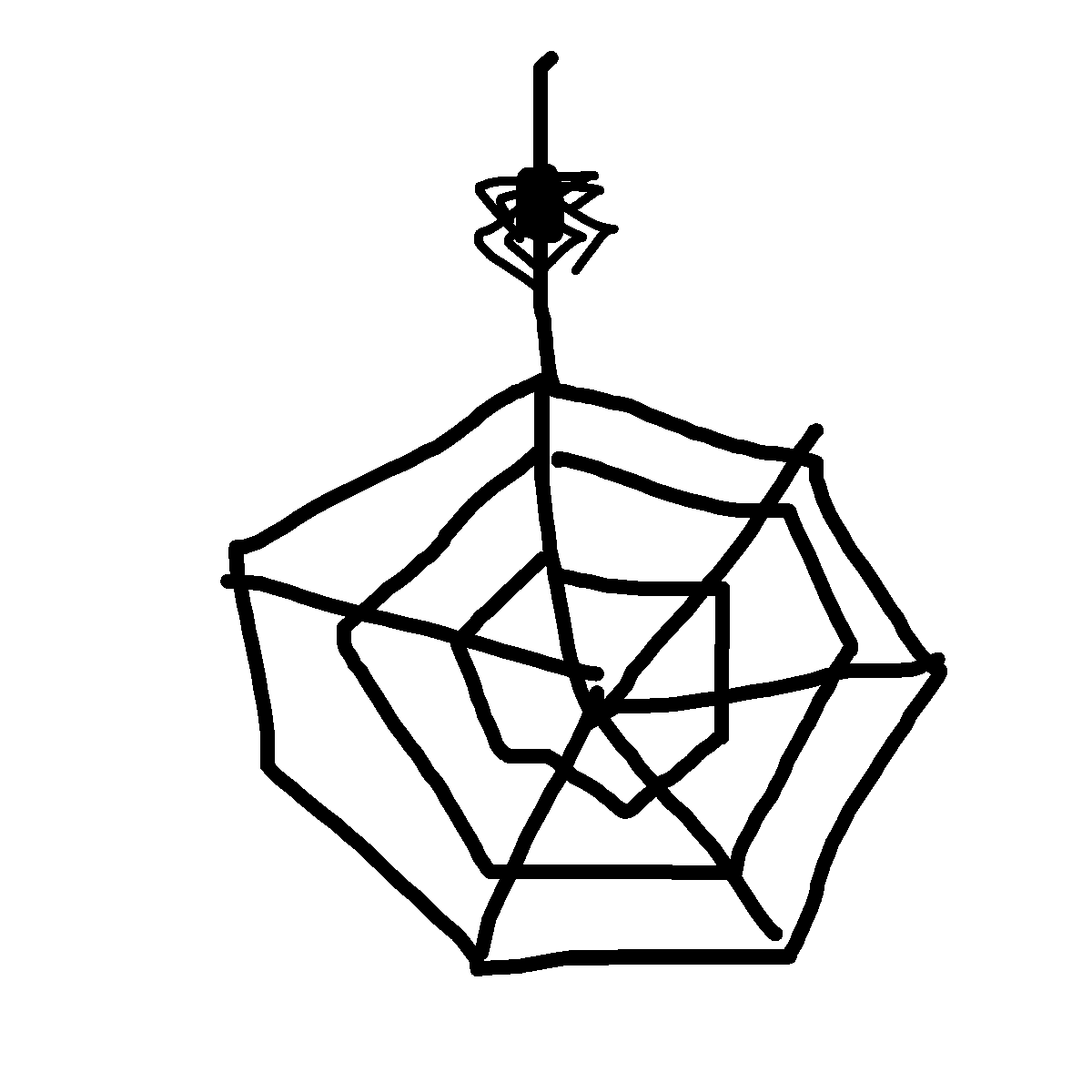 Spider Web drawing by roymans