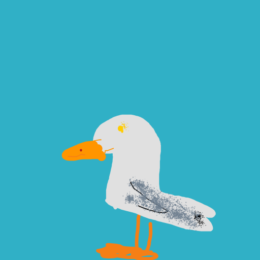 Seagull drawing by mega-light-crown