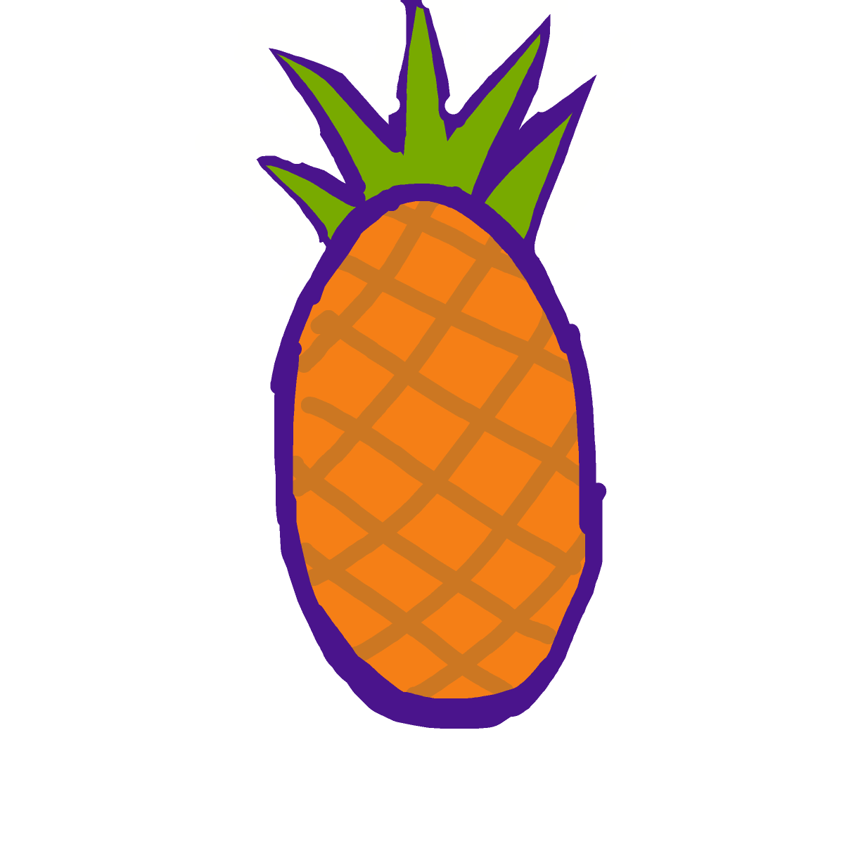 Pineapple drawing by navy-fine-loom