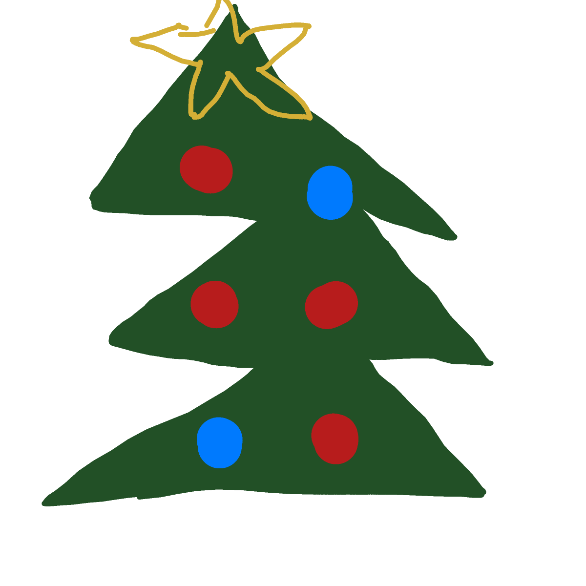 XMas Tree drawing by Bri3
