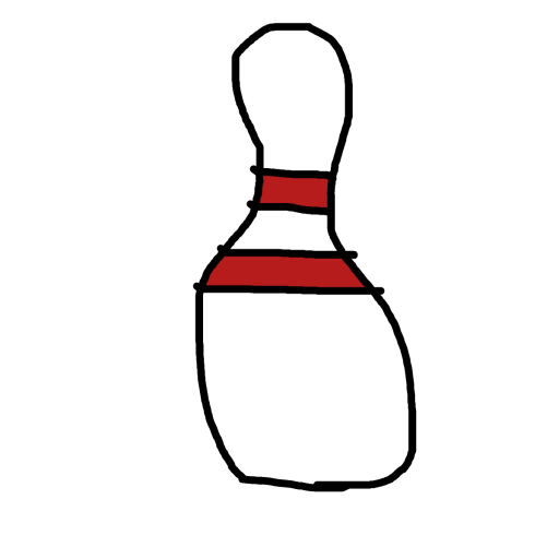 Bowling Pin drawing by mikestam195