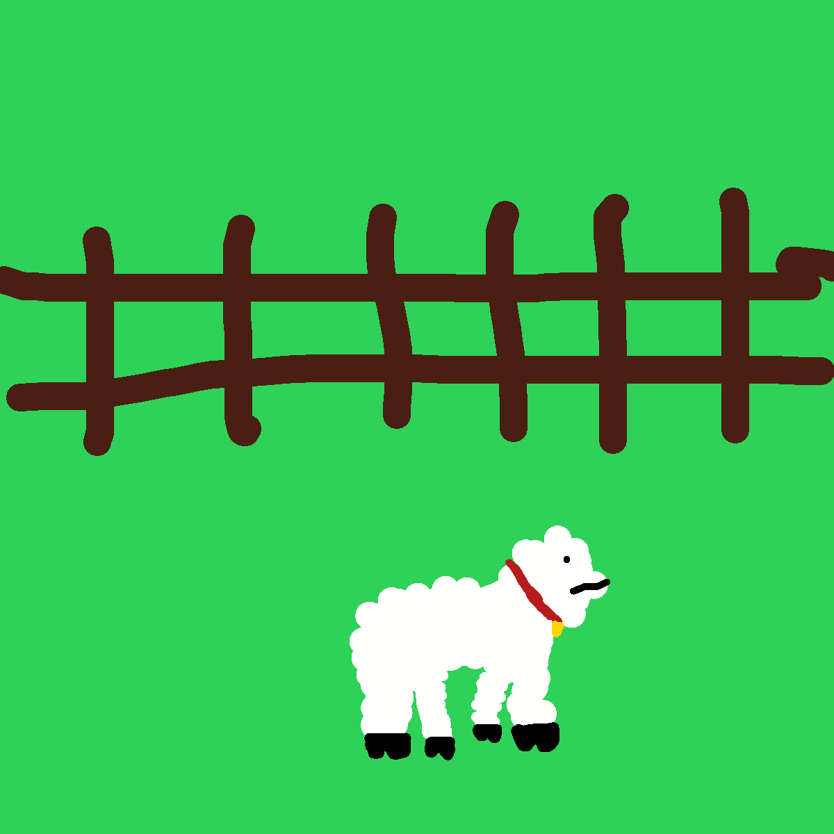 Lamb drawing by pancakes palette