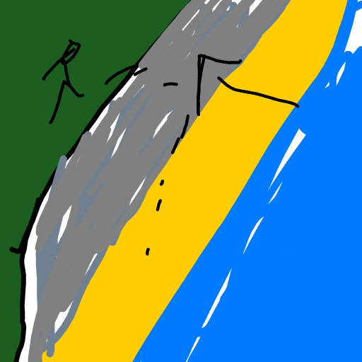 Cliff drawing by cream-live-style