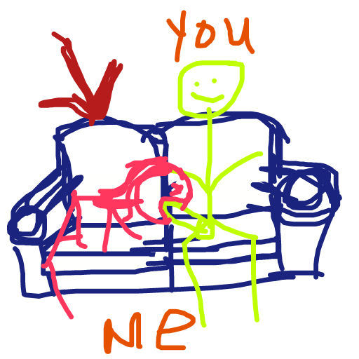 Sofa drawing by babitheartist