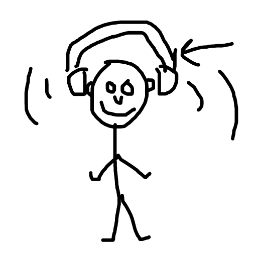 Headphones drawing by mikestam195