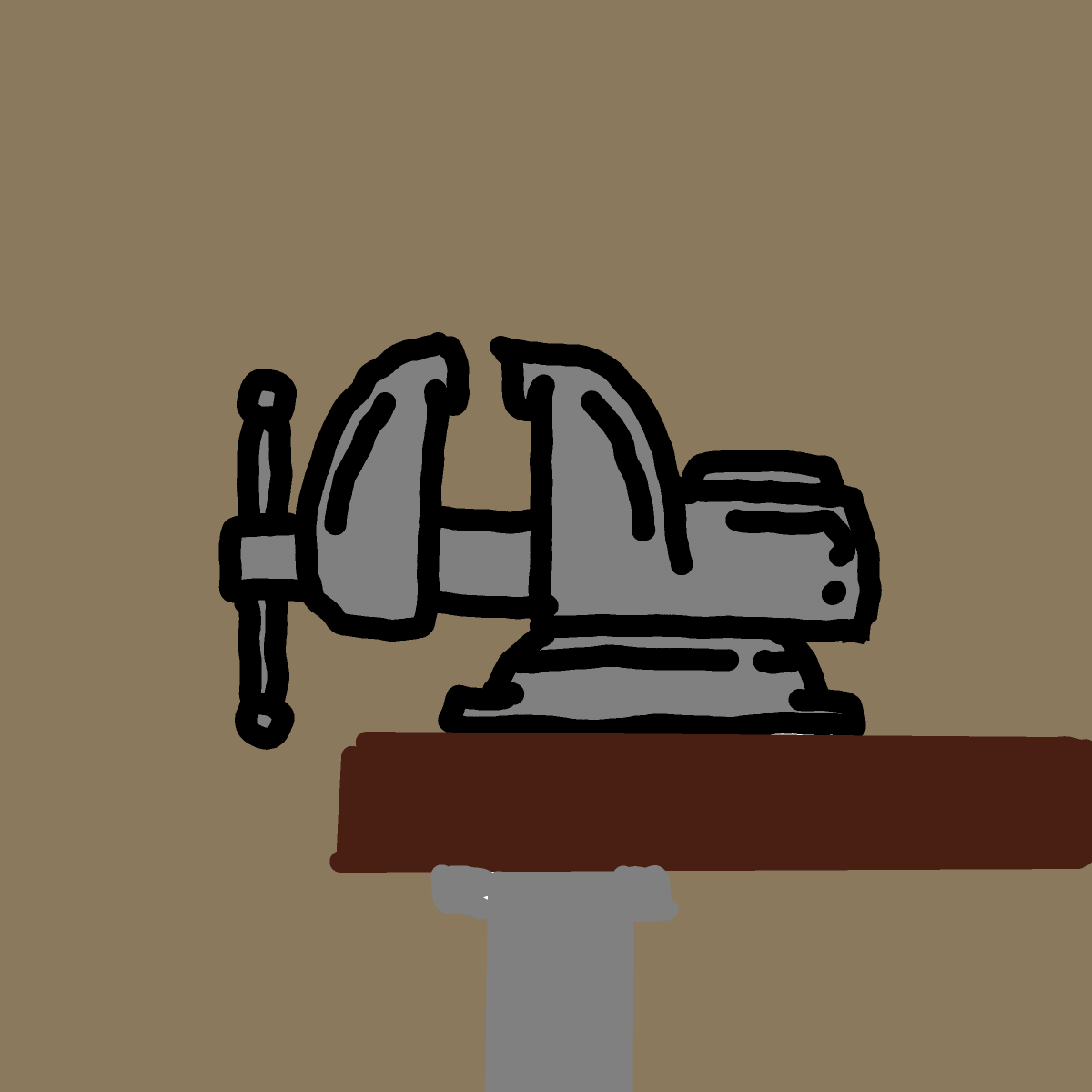 Vise drawing by Guardianoflives