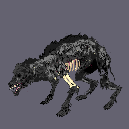 Zombie Dog drawing by knoxy