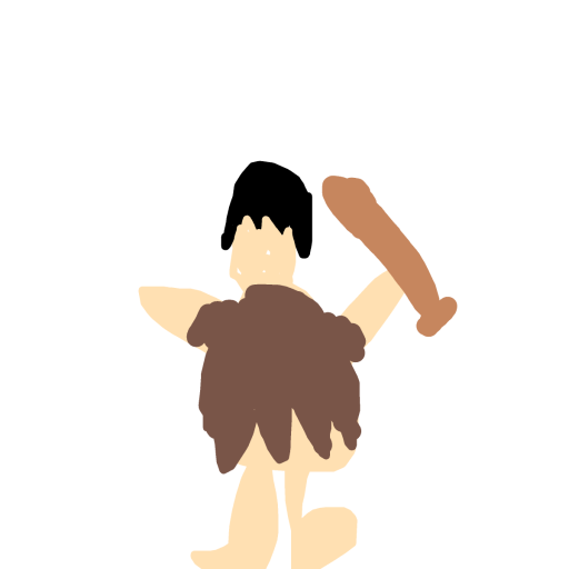 Caveman drawing by queen